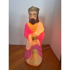 Vintage Empire Blow Mold Nativity King Light-Up Christmas Decoration 18 Inches